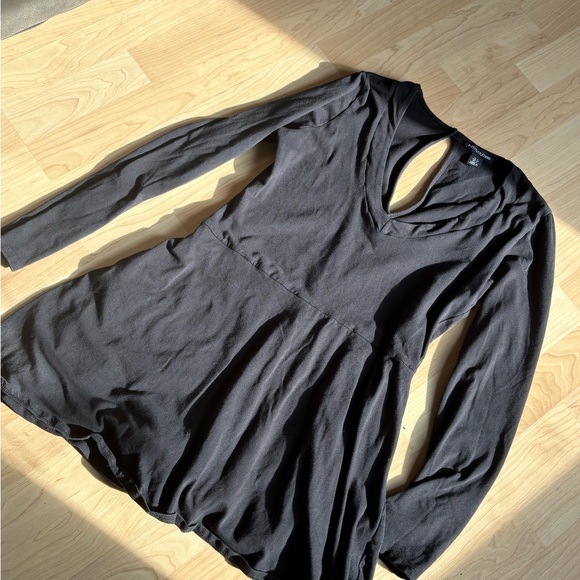 PrettyLittleThing Black Skater Romper/Dress - Picture 1 of 4
